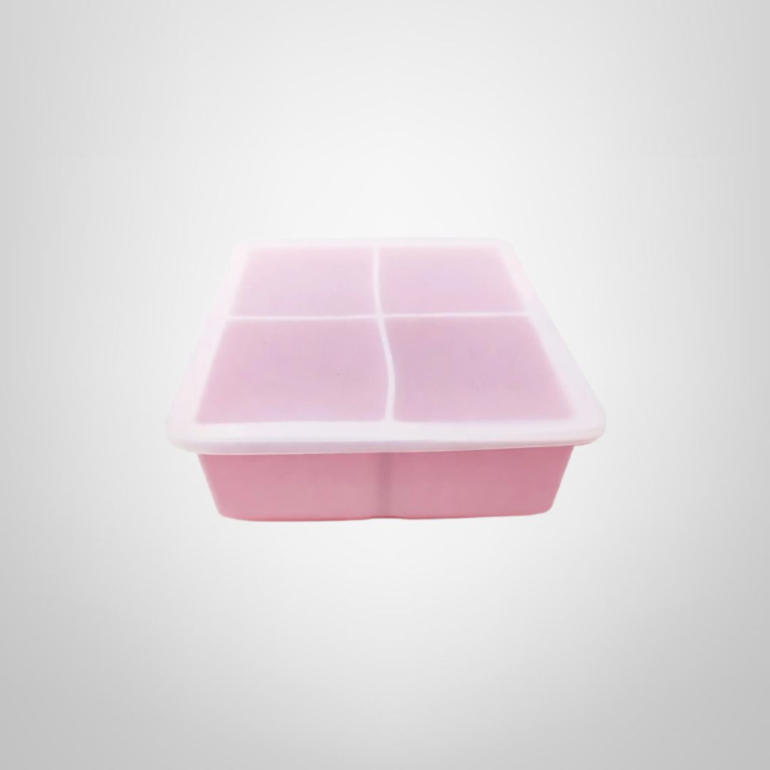 Molde Cuadrado de Silicona 4 Cavidades c/Tapa 11,5x11,5x5cm