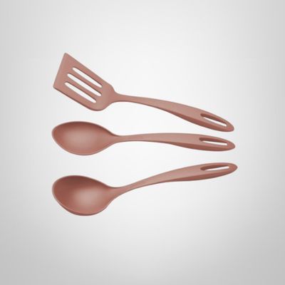 Juego de Utensilios de Nylon 3 Piezas "Ability" Rosado TRAMONTINA