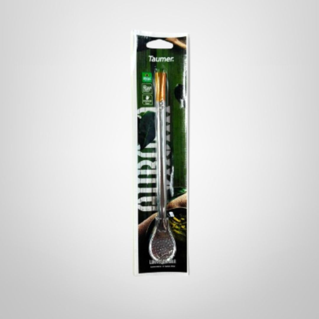 Bombilla de Acero Niquelado 19cm TAUMER