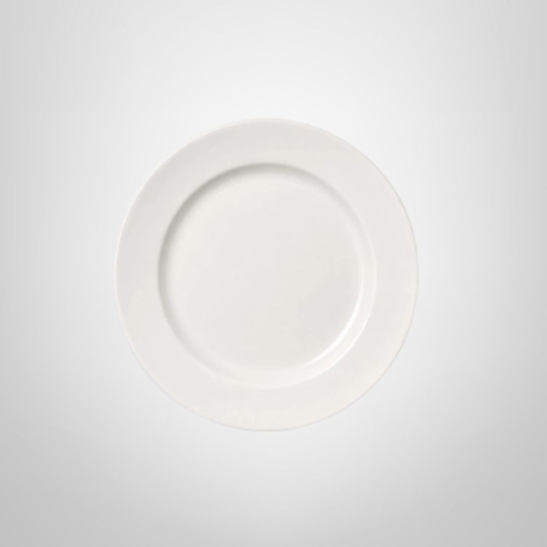 Plato Llano de 27cm de Cerámica Blanco