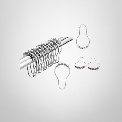 Argollas de Acero Inoxidable x12 para Cortina de Baño