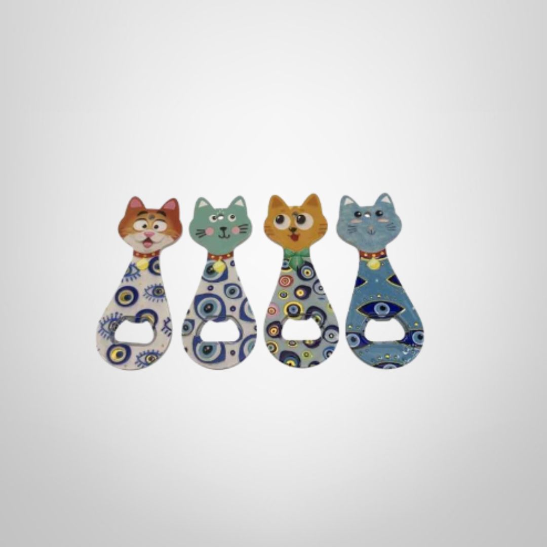 Destapador Imán de Resina "Gato" 5,5x14cm Varios Diseños