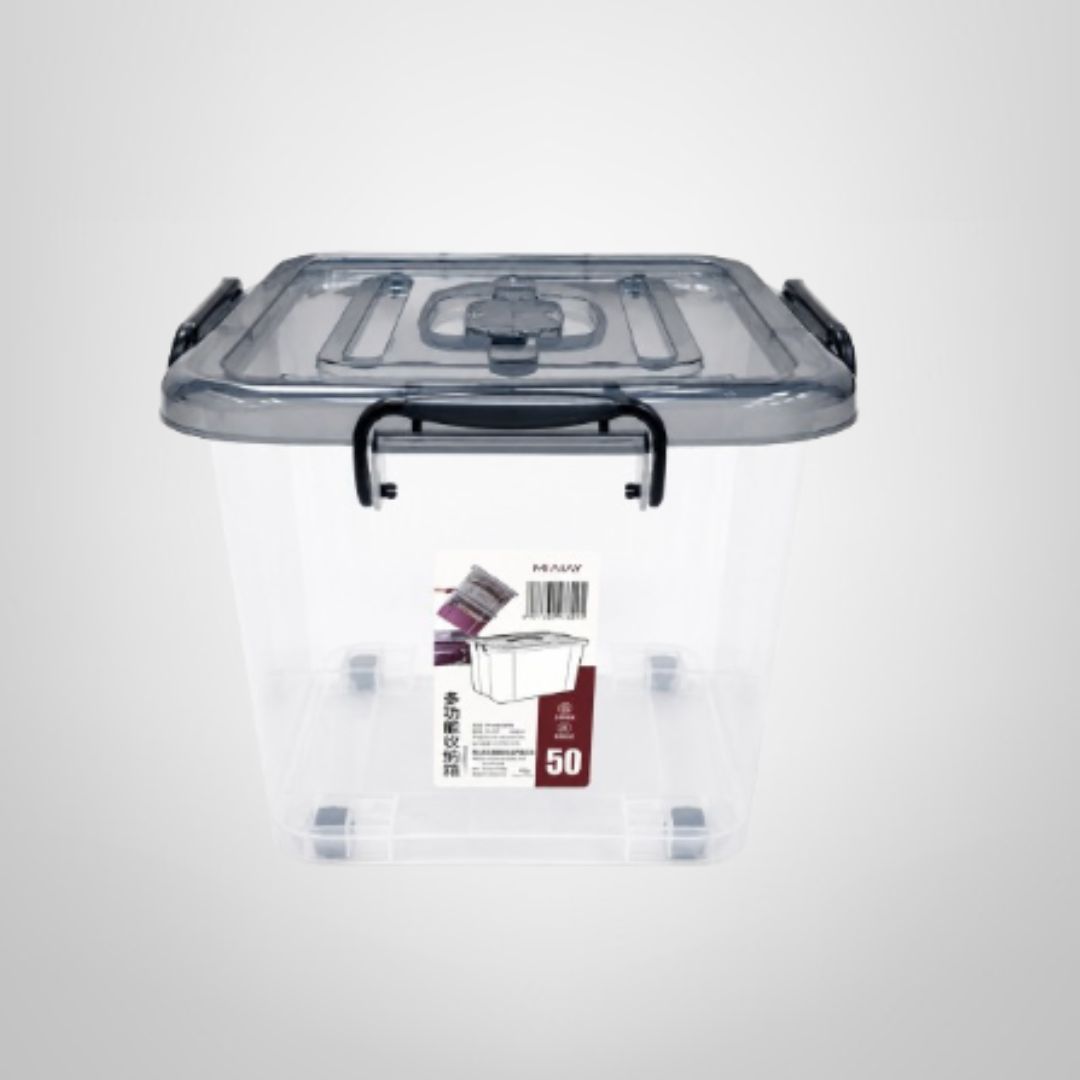 Caja Organizadora c/Ruedas y Trabas 50 Litros