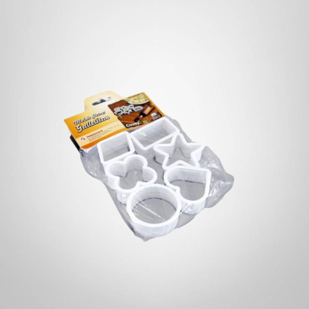 Set de 6 Cortantes para Galletas de Plástico COVEY