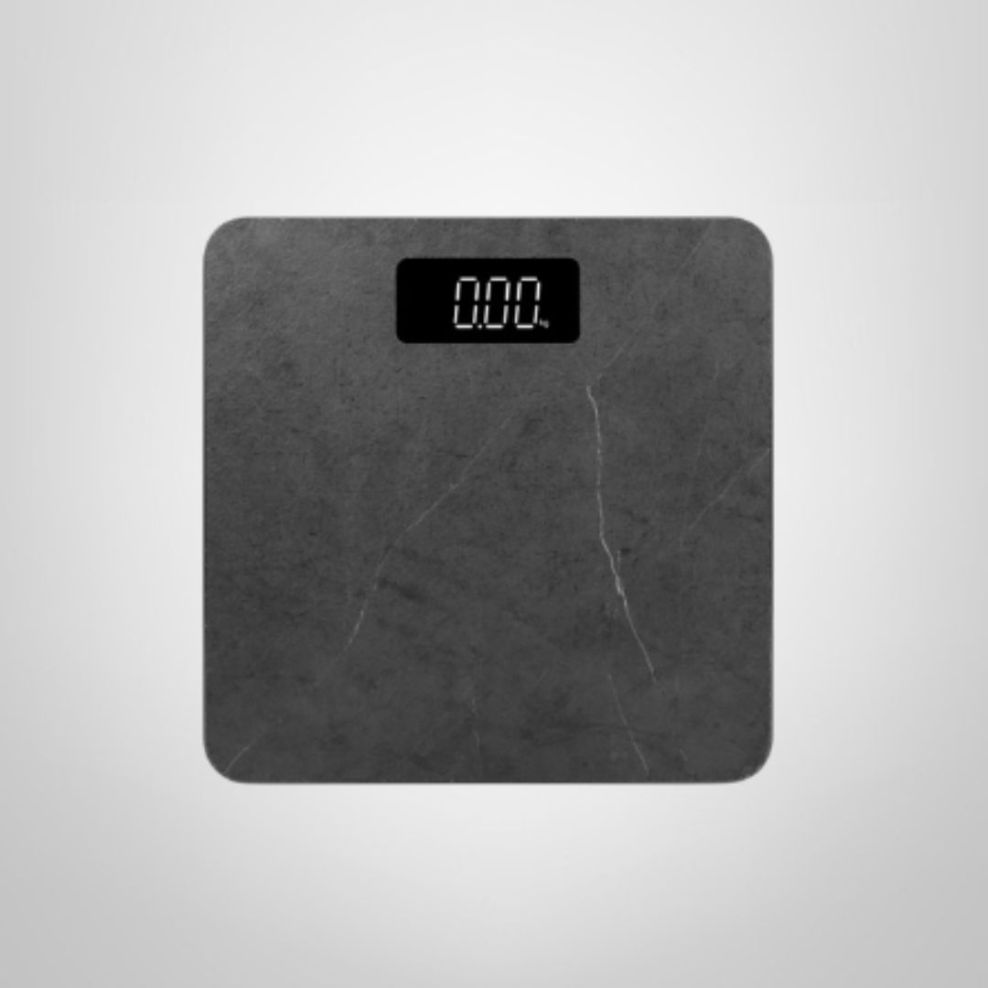 Balanza Digital de Vidrio Símil Piedra Gris Hasta 180kg