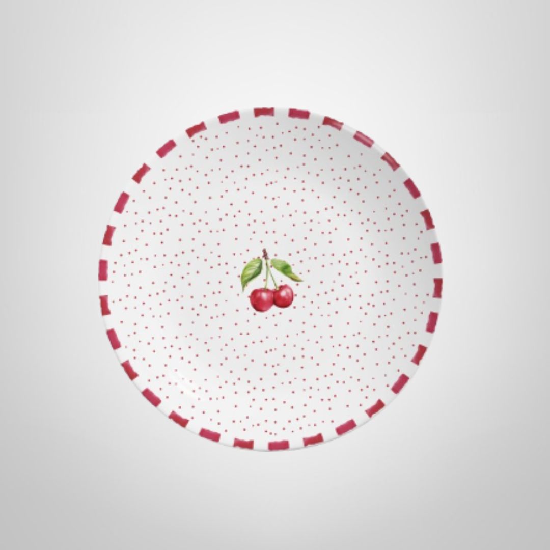 Plato Llano de Cerámica 29cm "Cereza" ALLEANZA