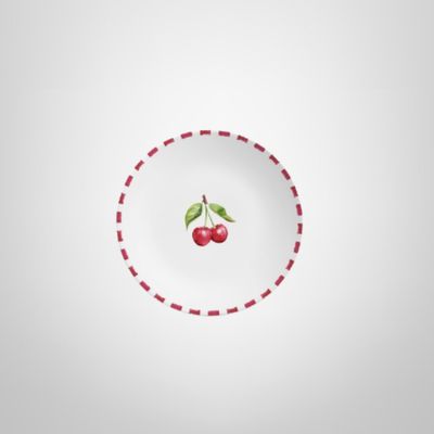 Plato de Postre de Cerámica 21cm "Cereza" ALLEANZA