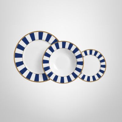 Jgo. Vajilla de Cerámica 18 Piezas "Stripe Azul" ALLEANZA