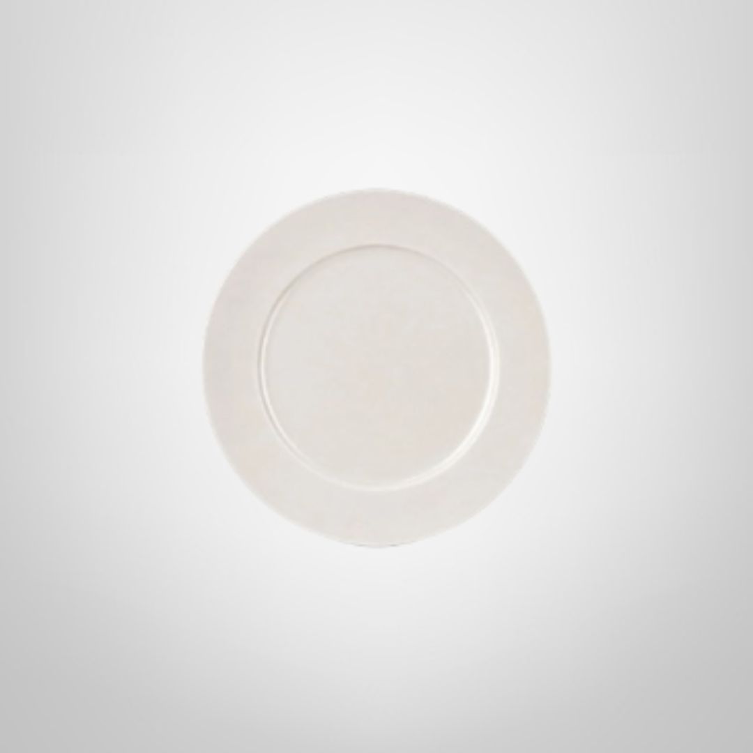 Plato Llano de Cerámica 23cm Blanco