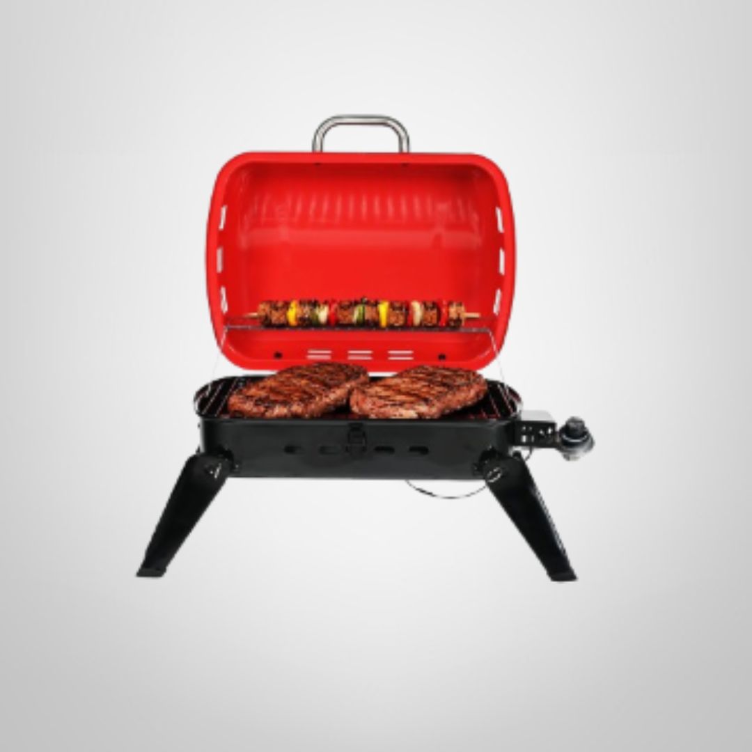 Parrilla Portátil a Gas Butano c/Tapa y Termómetro + Gas De Regalo KASSEL