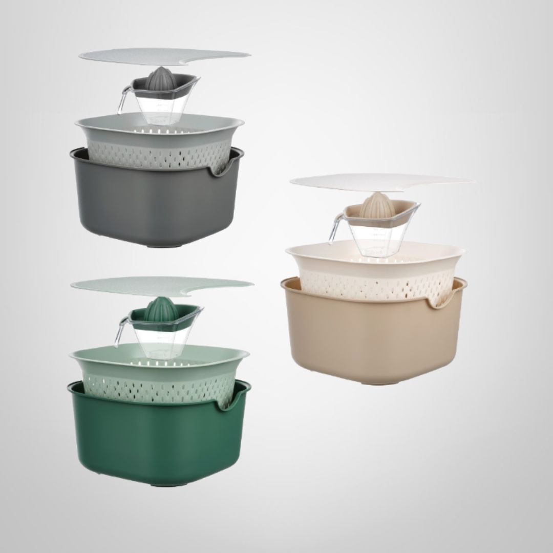 Set de Plástico para Preparar Ensaladas 4 Piezas