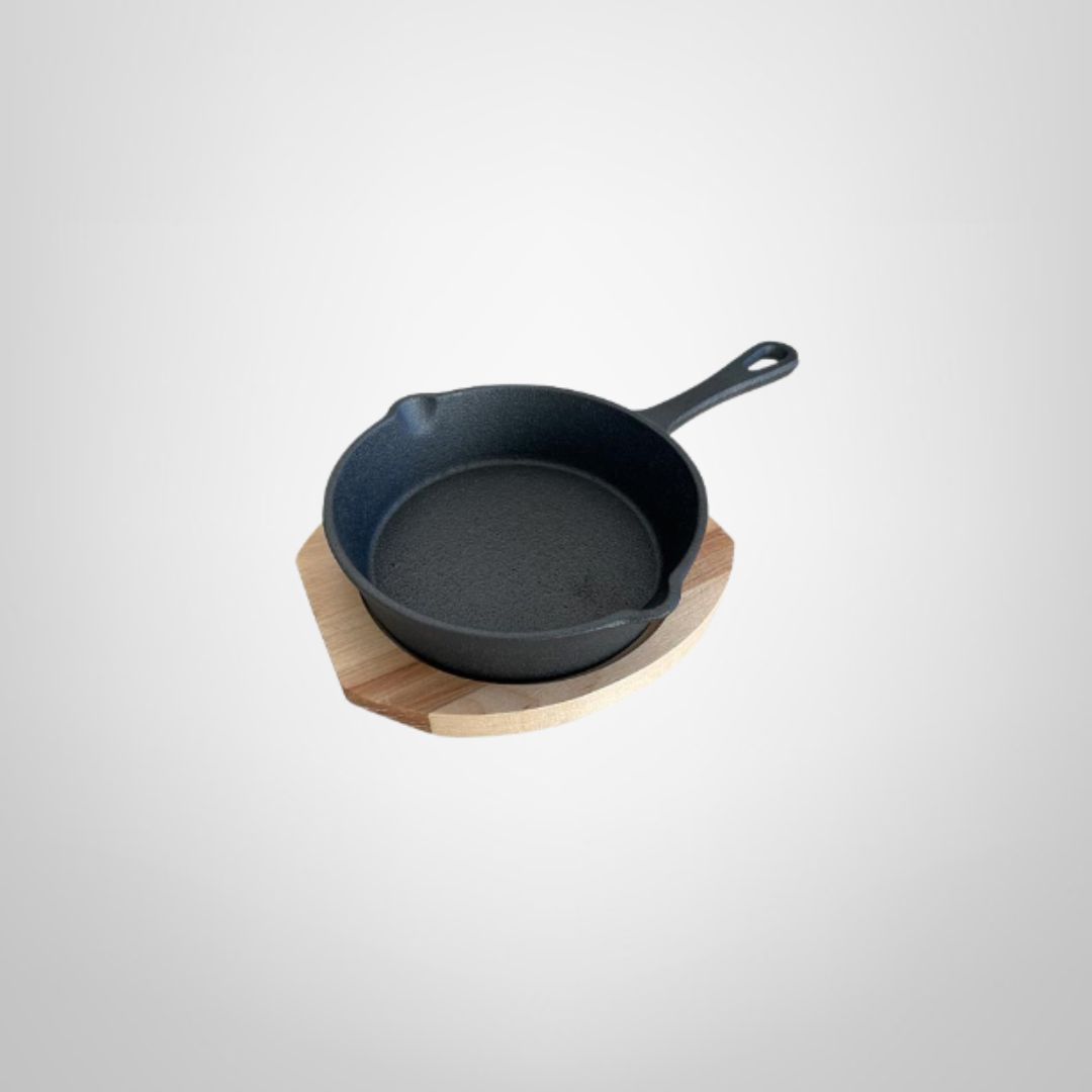 Sartén Provolonera de Hierro Fundido c/Base de Madera