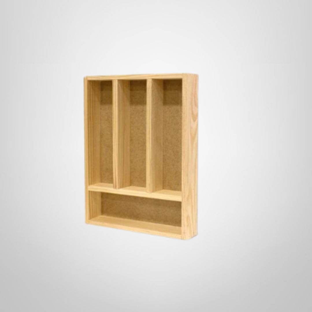 Cubiertero de Madera 4 Divisiones