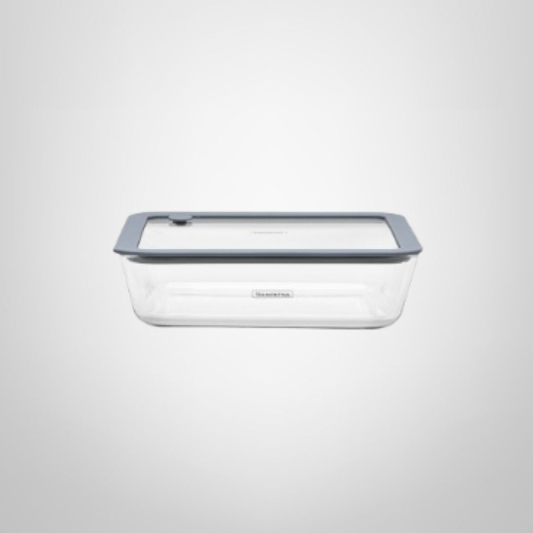 Tupper de Vidrio Rectangular c/Tapa de Silicona 2,6 Litros "Vittra" TRAMONTINA