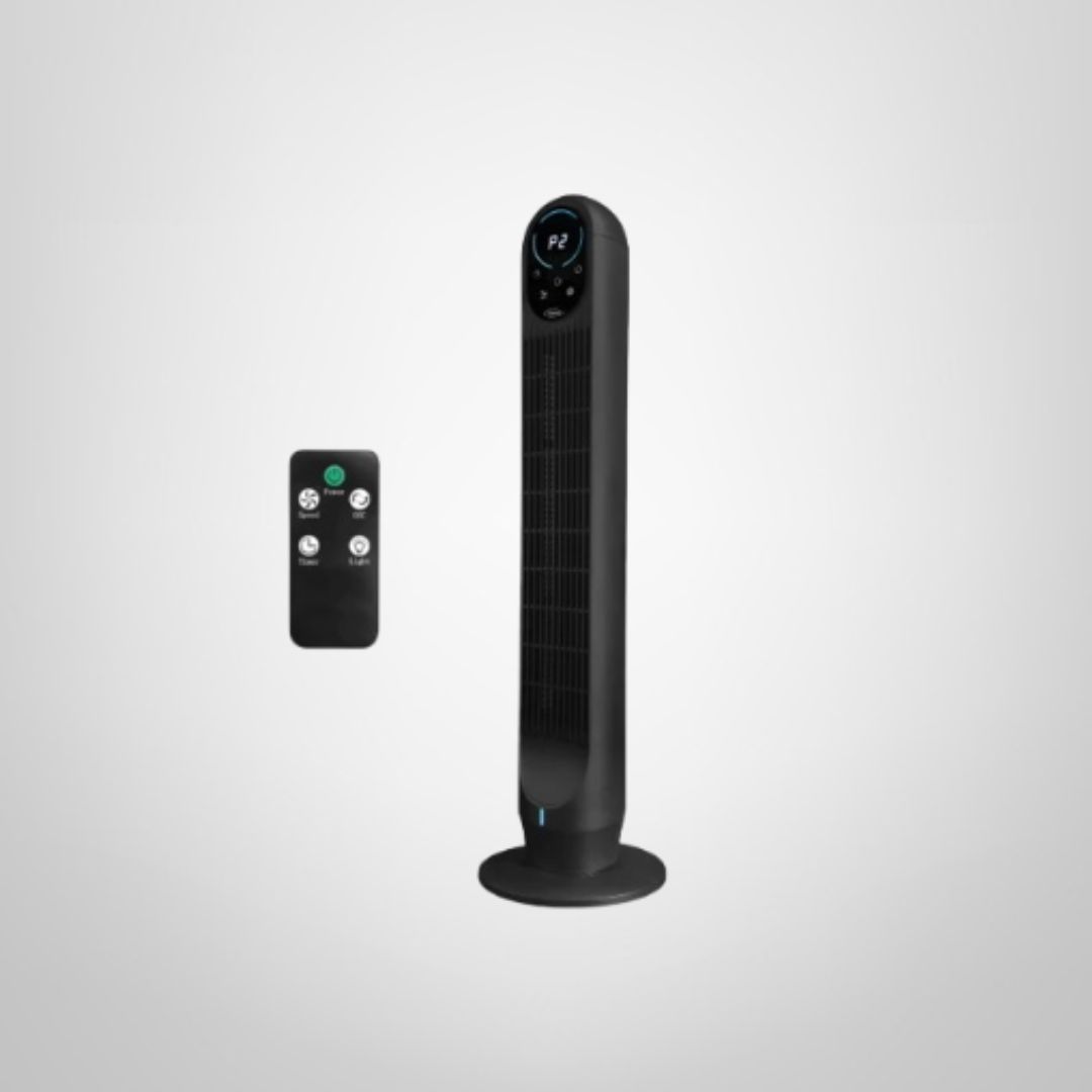 Ventilador Torre Digital de 80cm 50W c/Control Remoto Black KASSEL