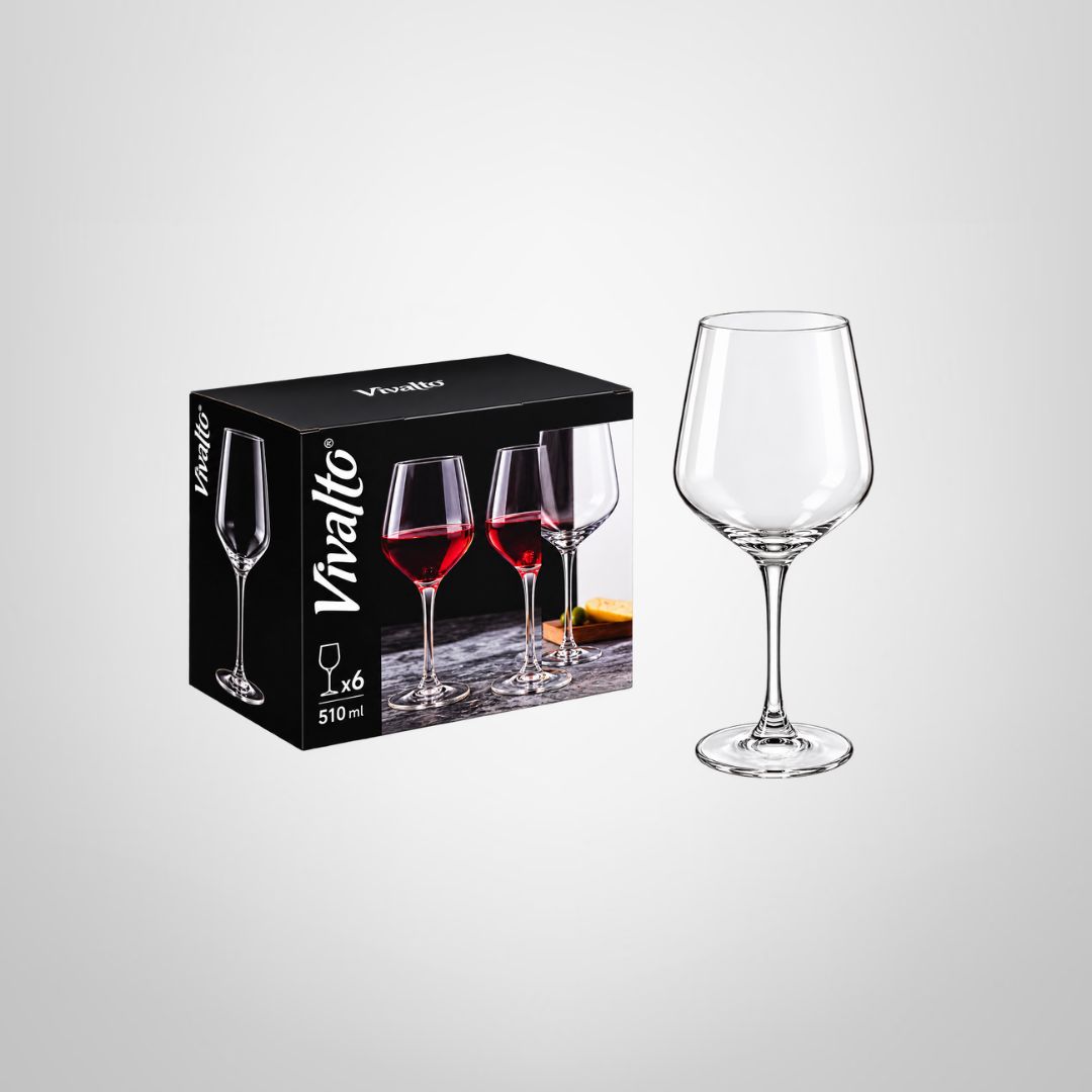 Jgo. de Copas de Vidrio Cónicas x6 de 510ml VIVALTO