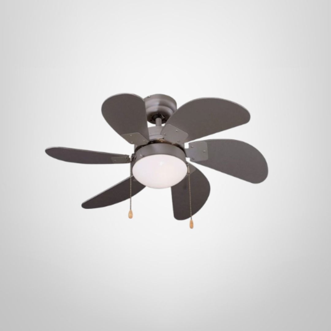 Ventilador de Techo de 42" c/Luz y 6 Aspas Gris KASSEL