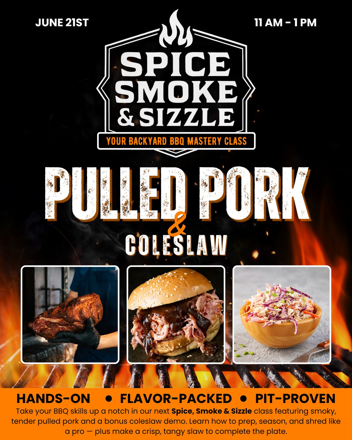 Spice, Smoke, Sizzle Mastery Class - Pulled Pork and Coleslaw