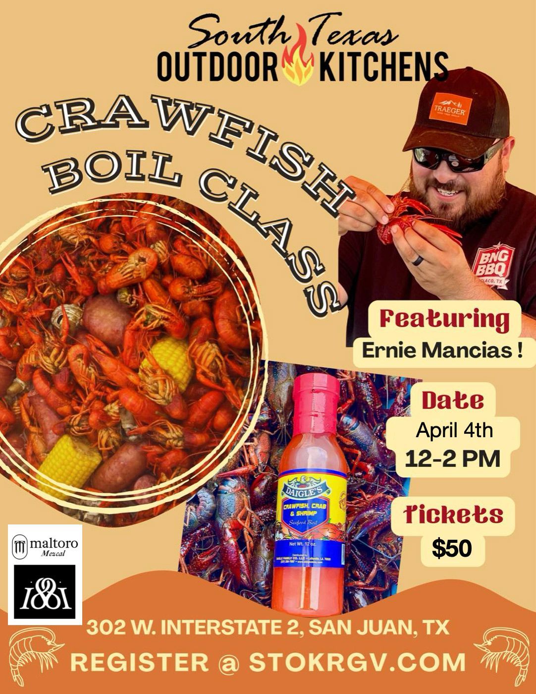 Crawfish Boil Class with Ernie Mancias Crawfish Boil Class with Ernie Mancias