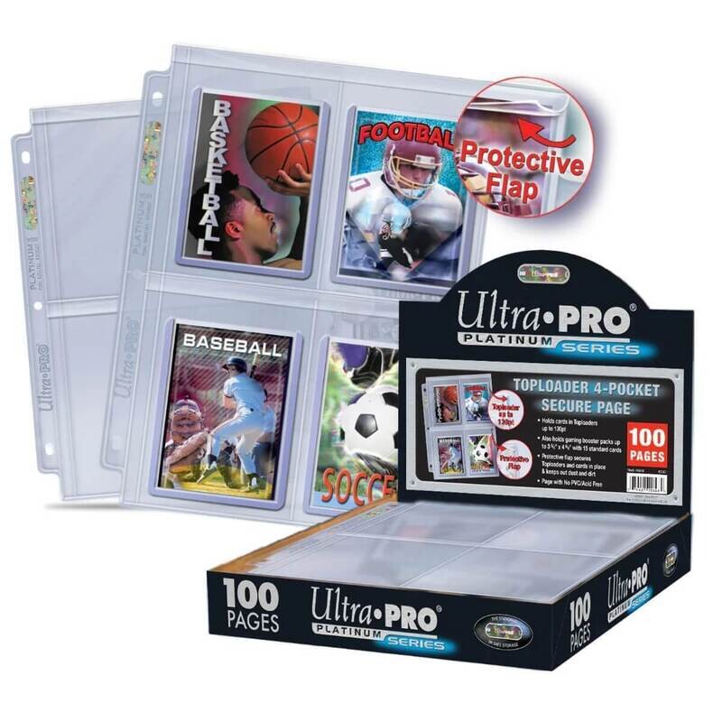Ultra Pro: Platinum Toploader 4 Pocket Pages