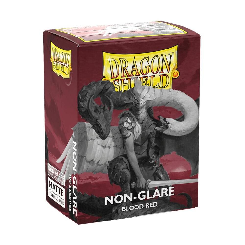 Dragon Shield: 100 Count Box Matte Non-Glare Blood Red