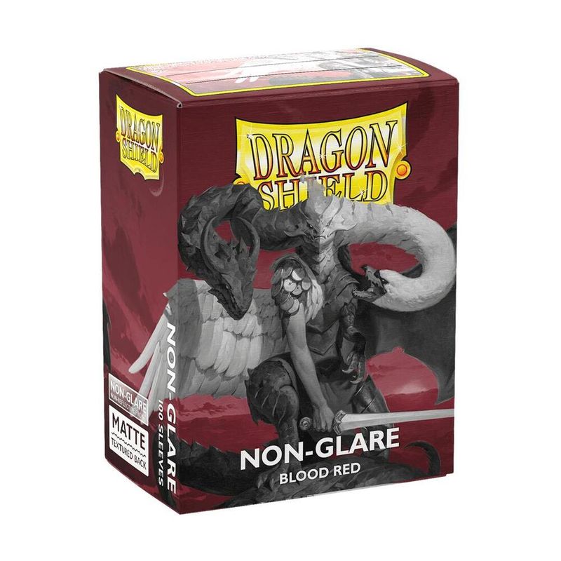Dragon Shield: 100 Count Box Matte Non-Glare Blood Red