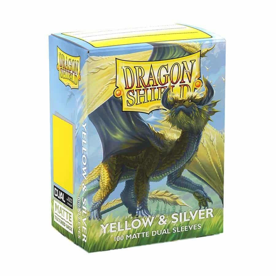 Dragon Shield: 100 Count Box Dual Matte Yellow &amp; Silver