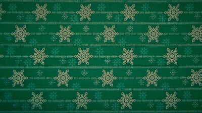 Green Snowflake (Glittery/ Metallic)