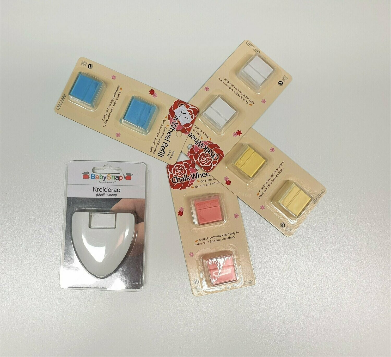 Kreiderädchen, komplett oder refill