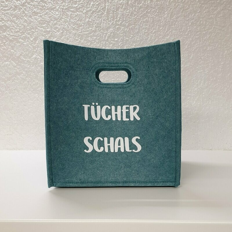 Aufbewahrungsboxen aus Filz, bedruckt