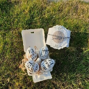 Set Ostereier im Eierkarton