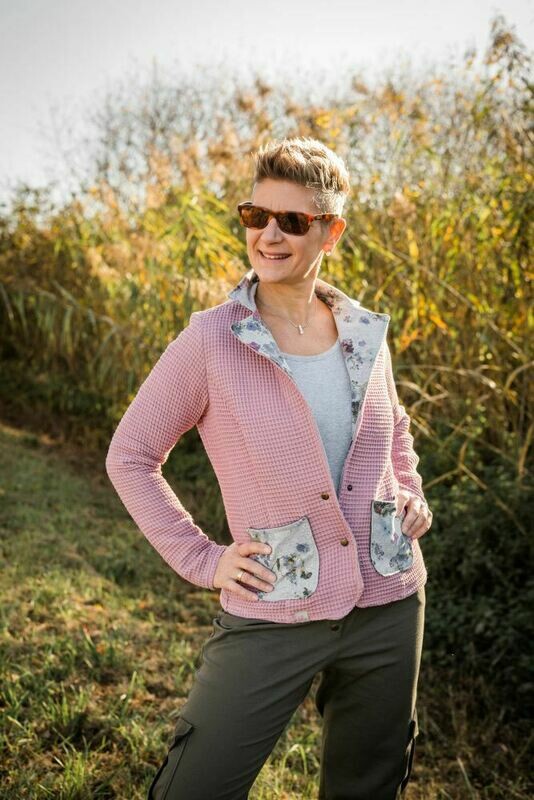 sportlicher Blazer aus Waffelpiquet