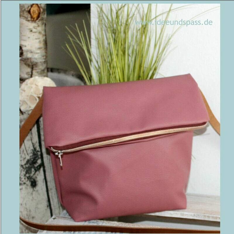 Schultertasche, Kunstleder uni