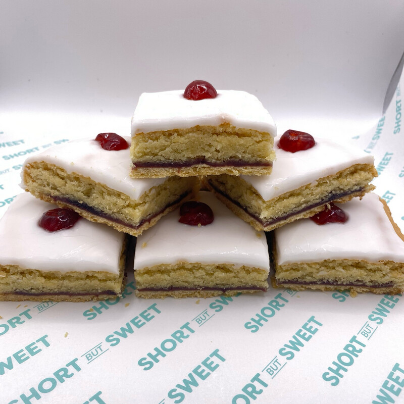 Cherry Bakewell Slices (Ve/GF)
