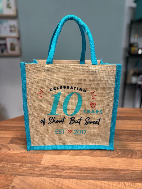 10th Anniversary Jute Bag 10th Anniversary Jute Bag