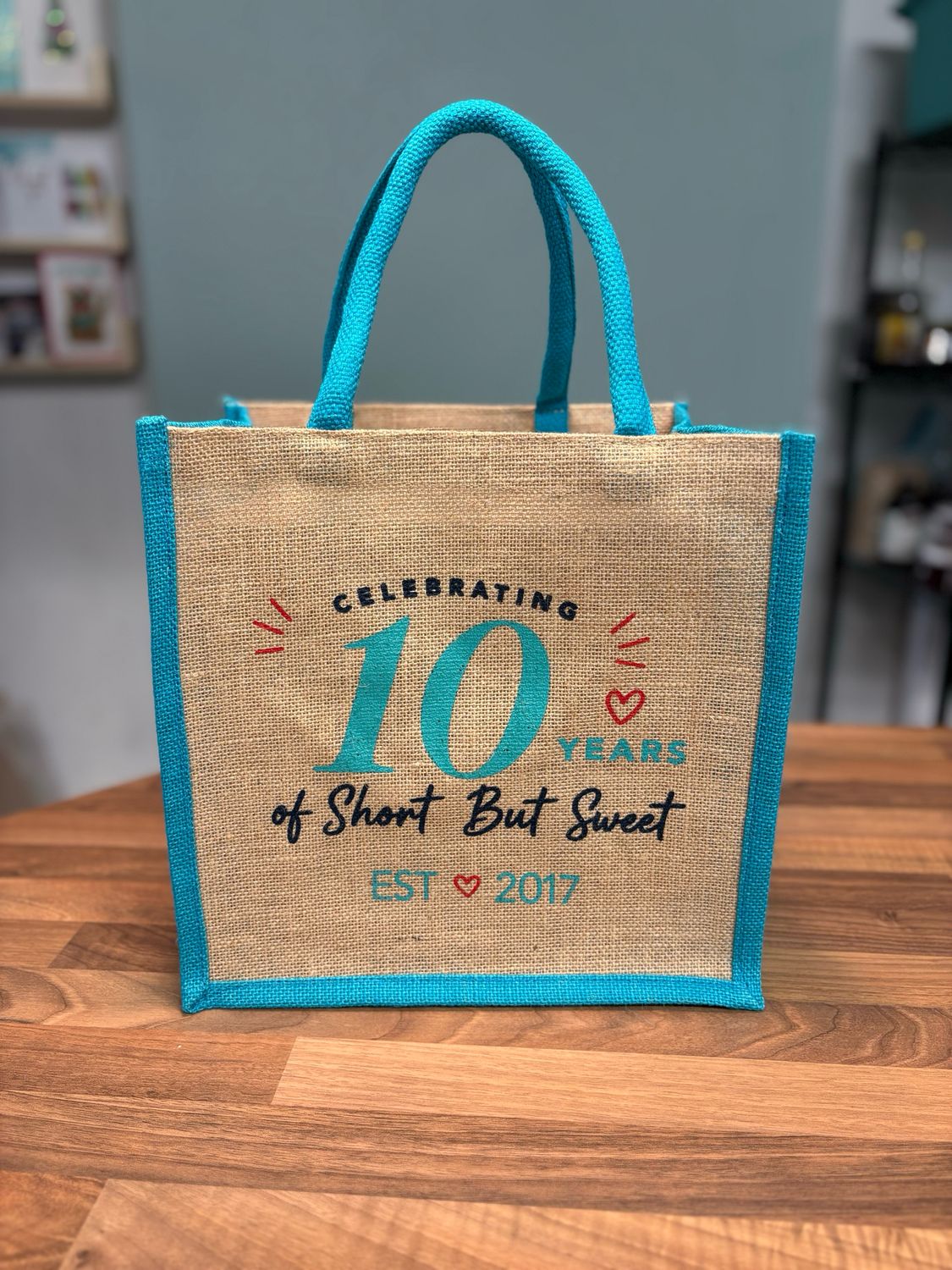 10th Anniversary Jute Bag 10th Anniversary Jute Bag