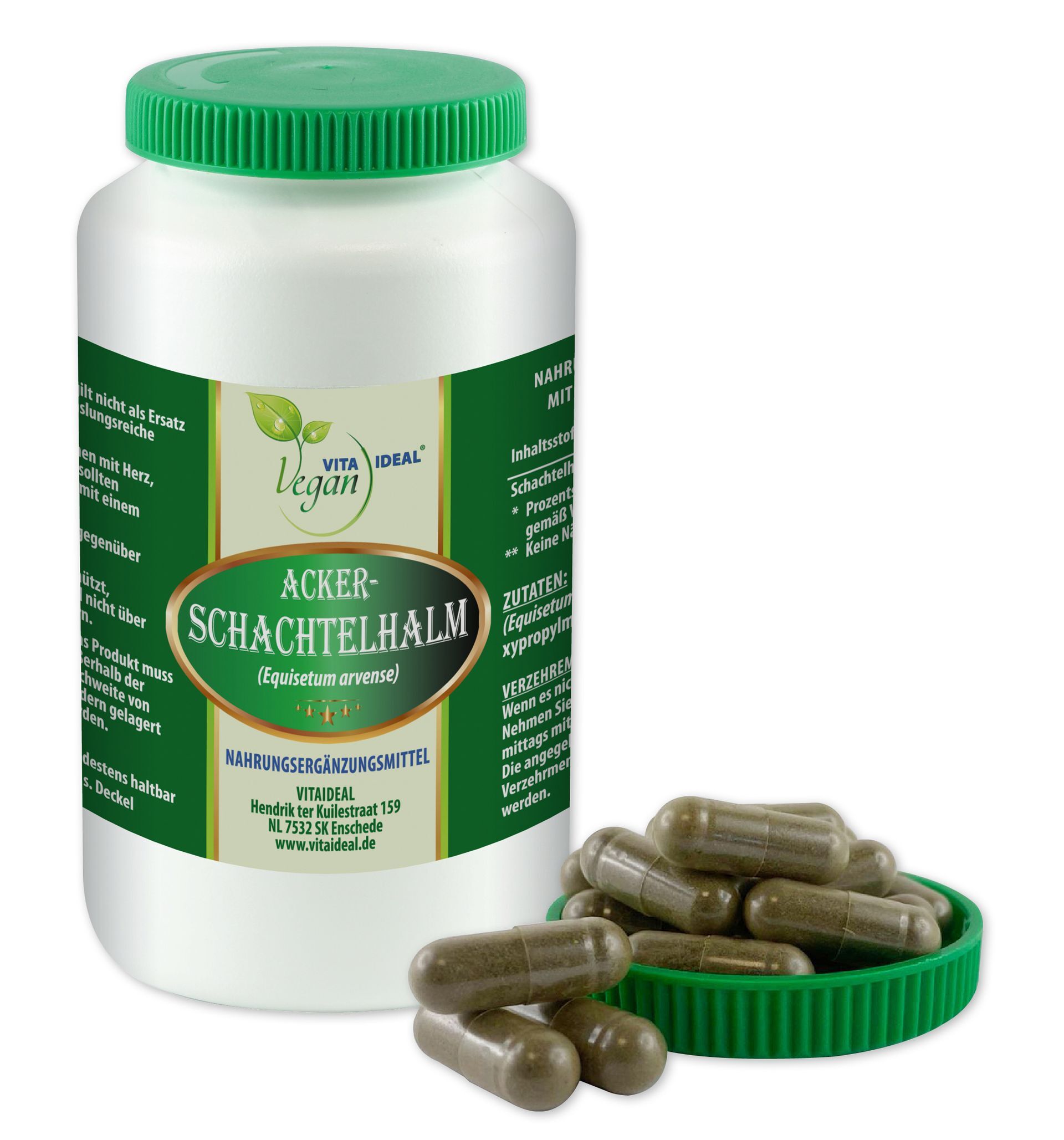 VITA IDEAL Vegan® Acker - Schachtelhalmkraut Kapseln - Equisetum - Ackerschachtelhalmkraut -