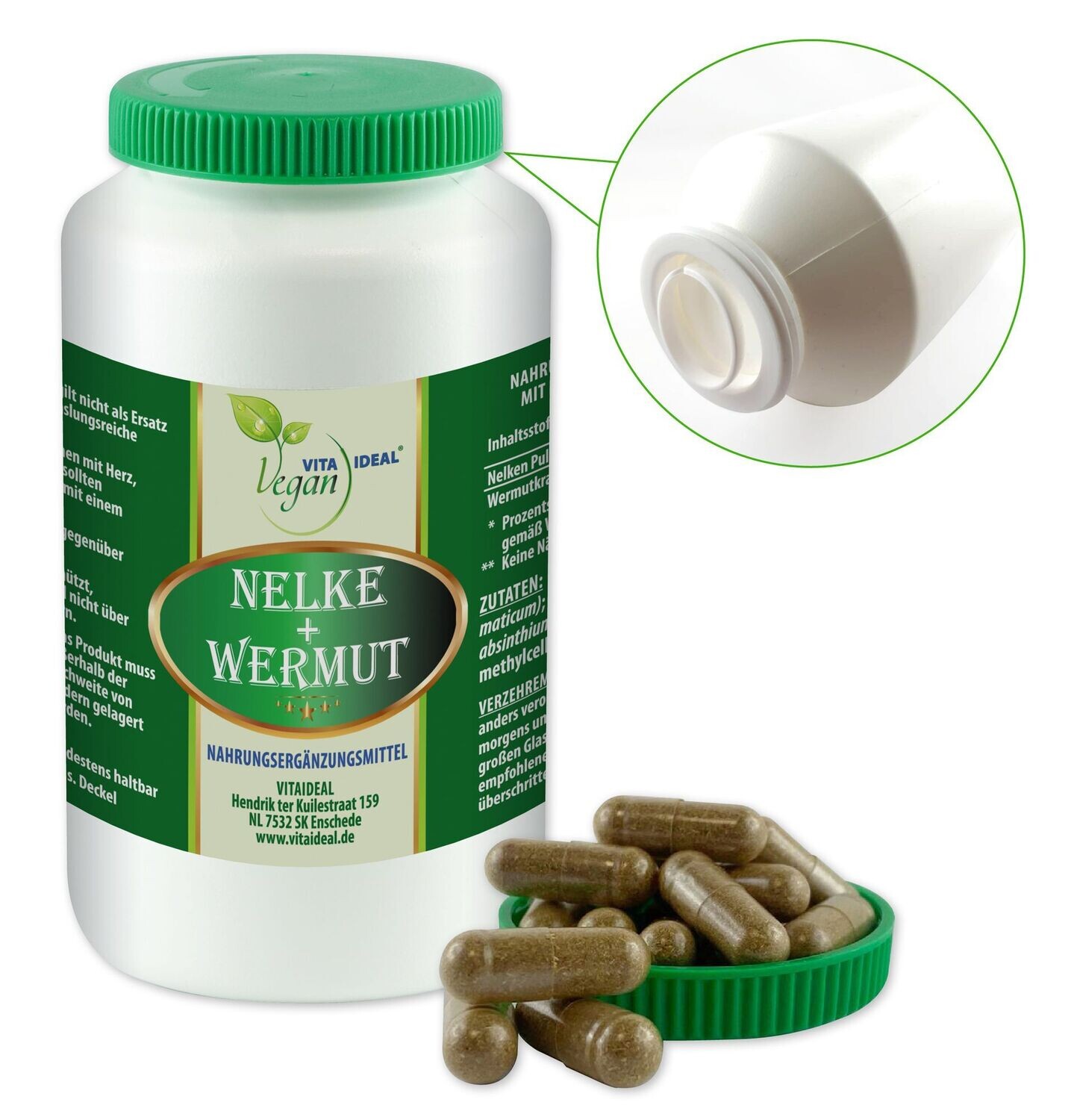 VITA IDEAL Vegan® Gewürz Nelken + Wermut Kraut - Kapseln - Nelke - Wermutkraut -