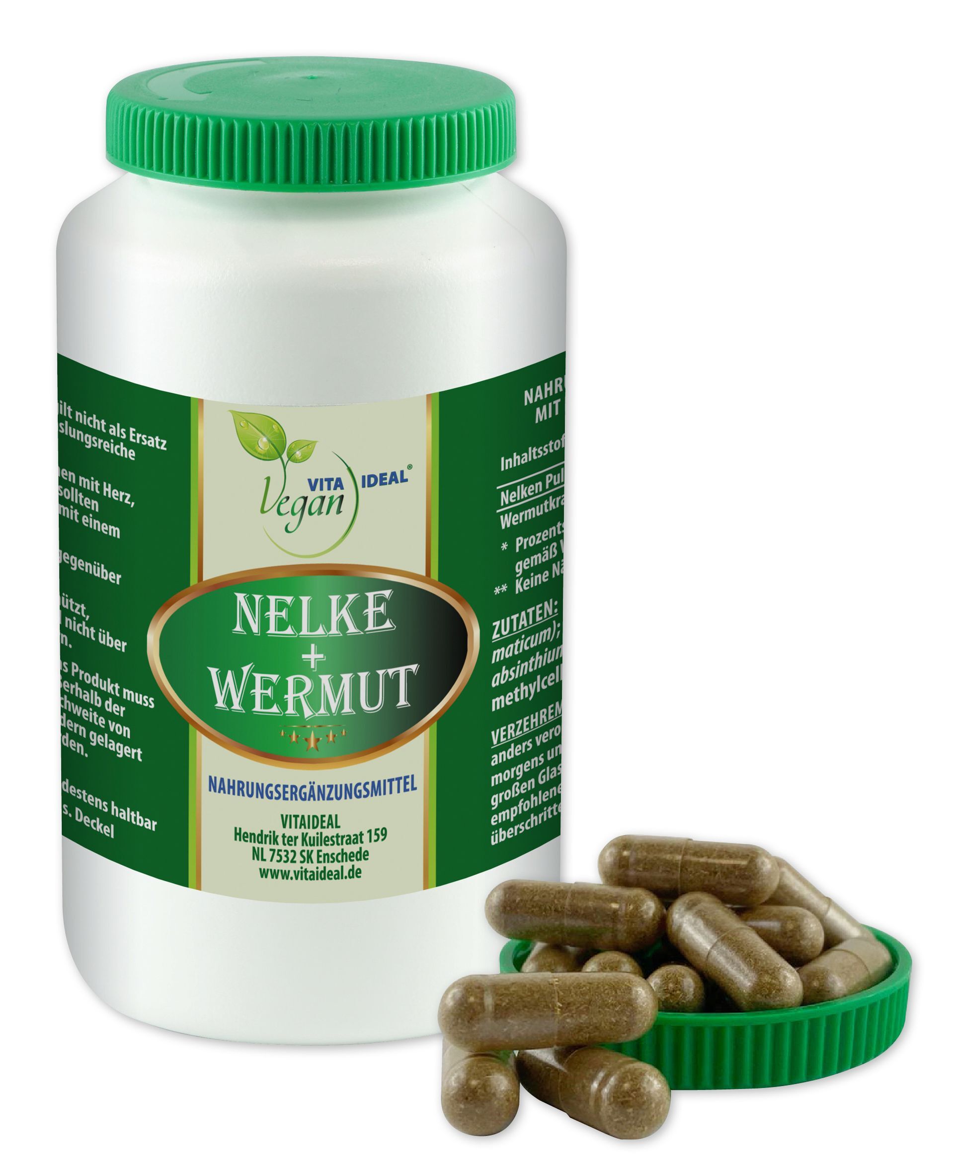 VITA IDEAL Vegan® Gewürz Nelken + Wermut Kraut - Kapseln - Nelke - Wermutkraut -