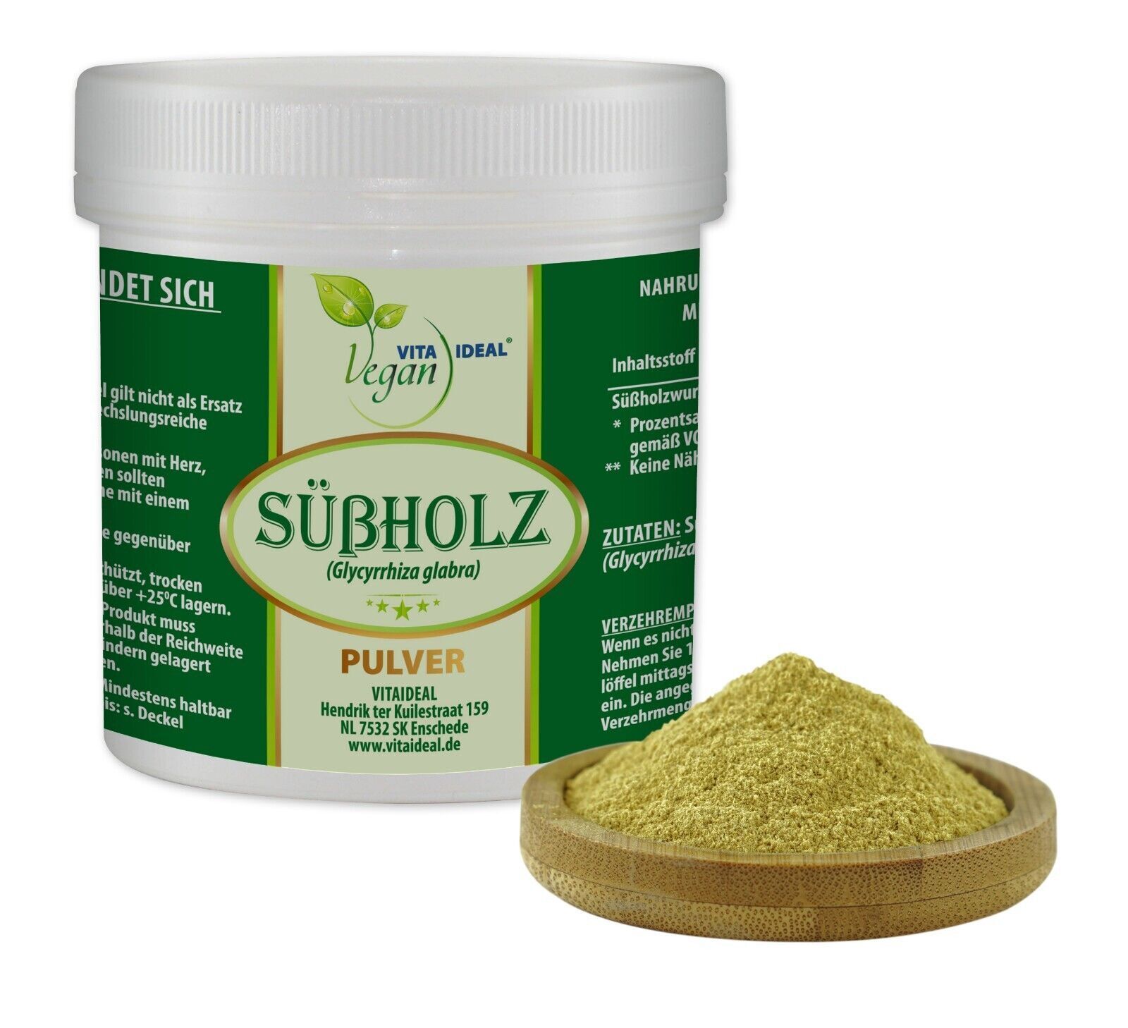 VITA IDEAL Vegan® Süßholz Wurzel Pulver - Glycyrrhiza glabra - Süßholzwurzel -