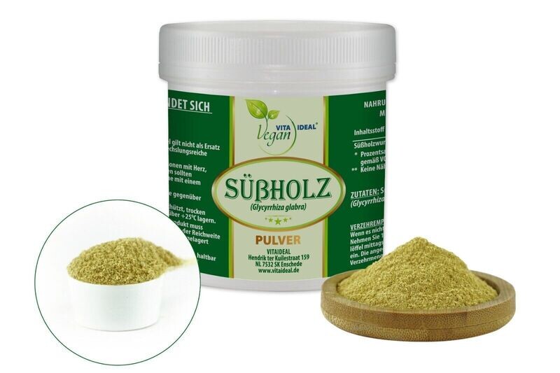 VITA IDEAL Vegan® Süßholz Wurzel Pulver - Glycyrrhiza glabra - Süßholzwurzel -