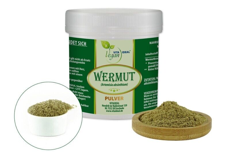 VITA IDEAL Vegan® Wermut Kraut Pulver - Artemisia absinthium - Wermutkraut -