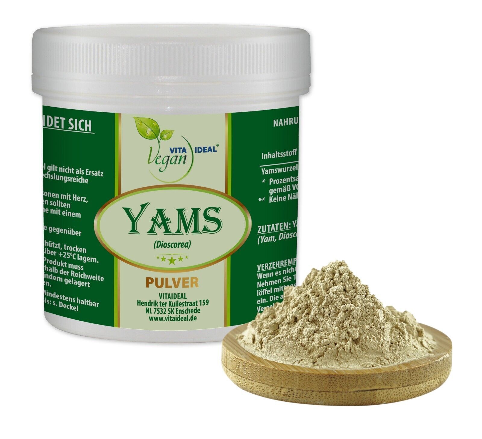 VITA IDEAL Vegan® Yams Wurzel Pulver - Dioscorea - Yamswurzel -