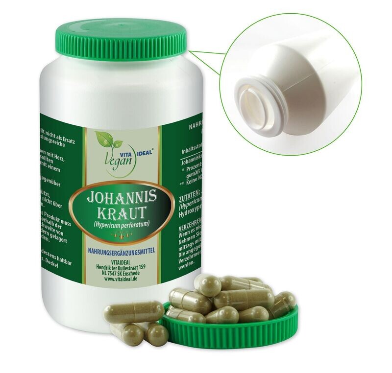 VITA IDEAL Vegan® Johannis - Kraut Kapseln - Hypericum perforatum - Johanniskraut -