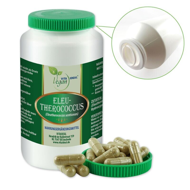 VITA IDEAL Vegan® Eleutherococcus Kapseln  - Taigawurzel - Eleutherokokk - senticosus -