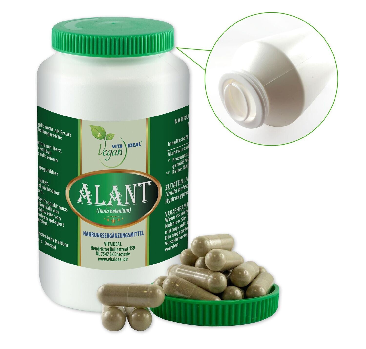 VITA IDEAL Vegan® Alant Wurzel Kapseln  - Inula Helenium - Alantwurzel -, Menge: 90 Kapseln