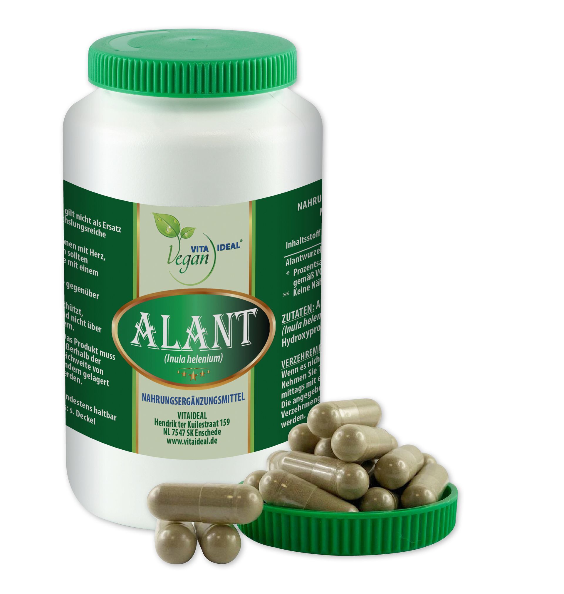 VITA IDEAL Vegan® Alant Wurzel Kapseln - Inula Helenium - Alantwurzel -