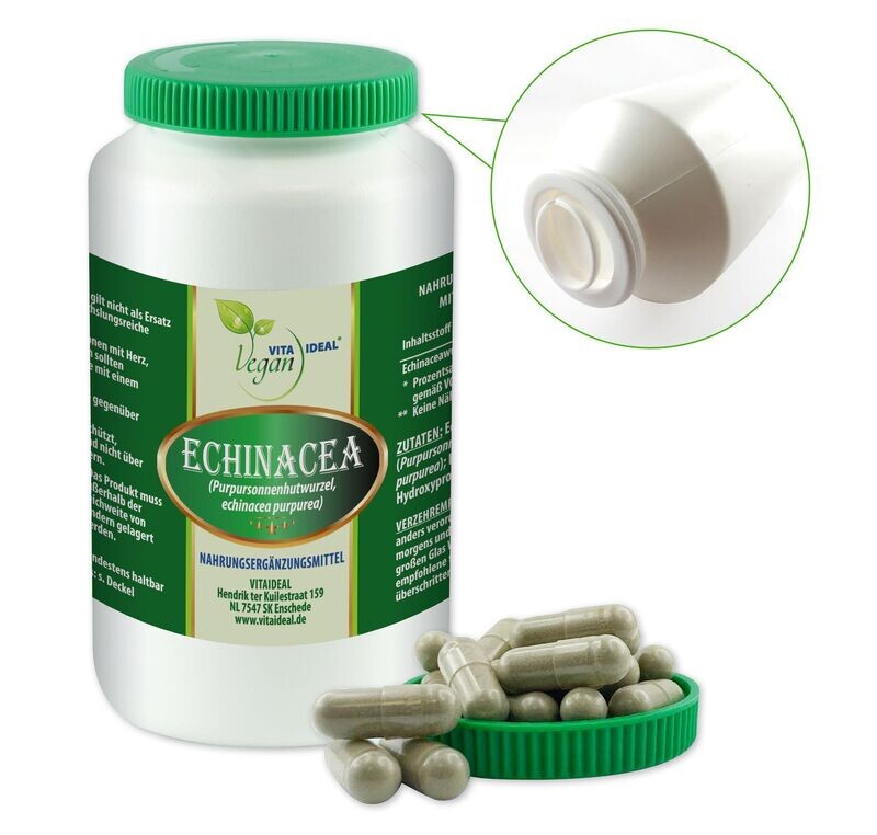 VITA IDEAL VEGAN® Echinacea Wurzel Kapseln - Purpursonnenhutwurzel - Echinaceawurzel -