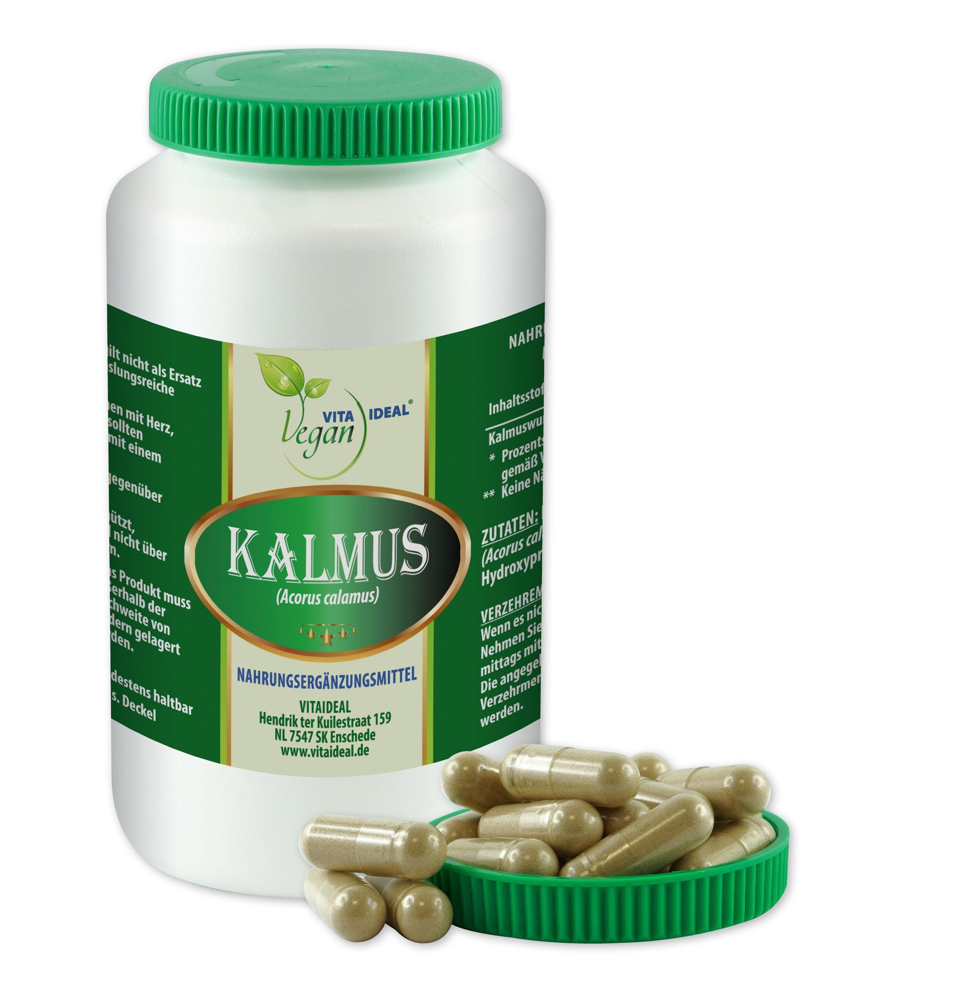 VITA IDEAL VEGAN® Kalmus - Wurzel Kapseln - Acorus calamus - Kalmuswurzel