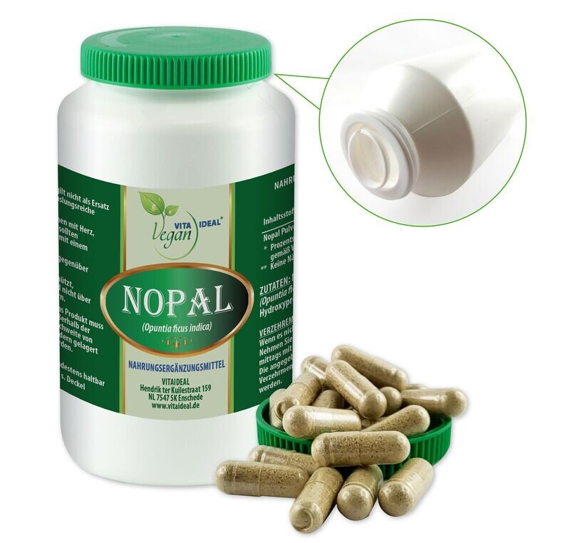 VITA IDEAL VEGAN® Nopal Kapseln - Feigenkaktus - Opuntia ficus indica -